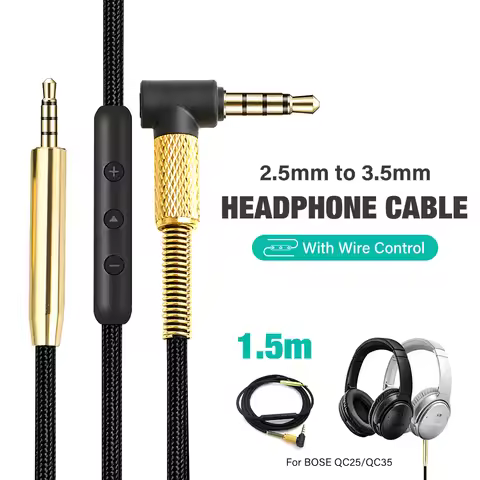 Replacement Audio Extension Cable Cord Wire for Bose QC25 QC35 Soundlink SoundTrue On Ear Headphones