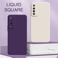 HonorPlay6C Play6TPro Play7TPro Original Square Liquid Silicone Soft Shockproof Phone Case For Honor