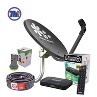 ครบชุดจานดูทีวี THAISAT รับสัญญาณทีวีไทย 35CM ติดผนัง + พร้อมกล่องรับดาวเทียม RV-110