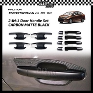 Proton Persona VVT 2016 - 2024 MATTE BLACK CARBON Door Handle Set Bowl Cover Trim Accessories 2018 2