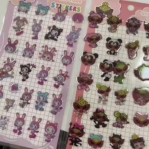 Cartoon Hysteric Mini Transparent Stickers Cute Berrie Anime Peripheral Phone Case Decoration Studen