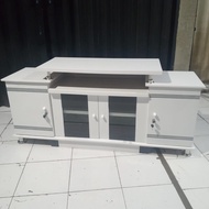 Buffet Tv Monocrome Cantik / Meja tv Led / Tabung Minimalis 32 - 43 inch murah Terbaik Modern Rak Bu