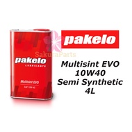 (MADE IN ITALY) Pakelo Multisint Evo Lubricants 10w40 Semi Synthetic Engine Oil 4L