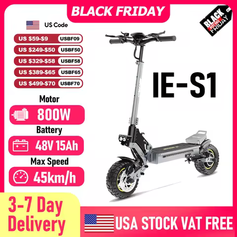 IENYRID IE-S1 Electric Scooter 800W Motor 48V15AH Lithium Battery E-Scooter 10-inch Off-road Tires F