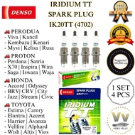 🚗 IK20TT (4702) PALAM PENCUCUH DENSO IRIDIUM TT SPARK PLUG PROTON SAGA PERODUA MYVI HONDA TOYOTA HYU