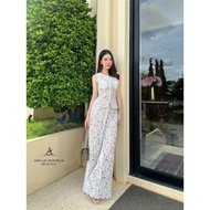 ABG250 ABIGAIL BRAND Set 2 pcs Lace Sleeveless Shirt Matching Pleated Long Pants [2PM]