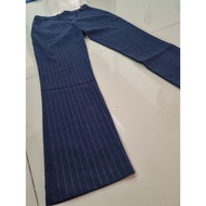 Fabric Pants Blue Work Second Hand IU02