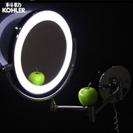 Kohler cosmetic mirror bathroom telescopic mirror folding mirror with led bathroom wall-mounted magnifying beauty mirror toilet mirror