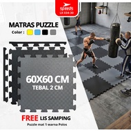 SPEEDS Taekwondo Mat XPE 60x60x2cm Soft Puzzle Mat Room Mat Thick Multipurpose Puzzle Carpet 034-30