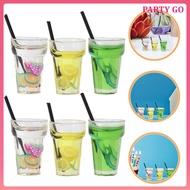 📦 TOYANDONA 9pcs Miniature Drink Props Set para sa Dollhouse Scale Miniature Wine Bottles at Cups pa