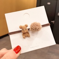ikat rambut pita karakter beruang japanese style bear hair ring 925 - bera bola cklt
