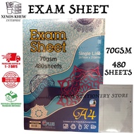 FOOLSCAP PAPER A4 70GSM 480SHEETS TEST PAD | TEST SHEET | EXAM PAD | FOOLSCAP PAPER | RULED PAPER | 