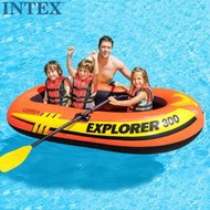 INTEX58332 原廠探險者三人充氣船 釣魚船211公分*117公分*41公分承重186公斤 送修補貼