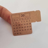 Year Month Calendar Index Sticker Separation Sign Handbook Retro Date Month Retro Sticker