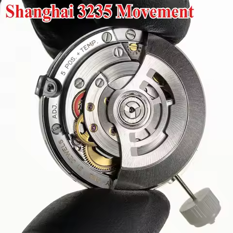 Shanghai VSF Super 3235 automatic mechanical movement blue balance wheel watch movement VS 3235 clea