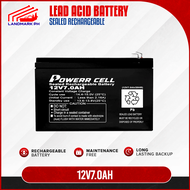 12V 7.0AH UPS Sealed Rechargeable Battery 12 VOLTS 7  AMPERE HOUR ( Ebike Battery Battery Rechargeab