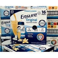 Genuine USA Box of 16 bottles of Ensure Original nutritional liquid milk from the US