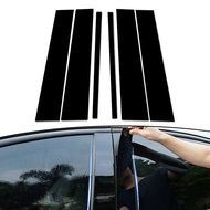 Polycarbonate 6PCS Car Door Side Pillar Posts for Honda Pilot Ridgeline 2009-2015 Window Molding BC 
