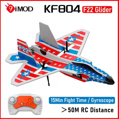 9IMOD KF804 Plane F22 Glider 2CH MPP 50M 15min Flight with Gyroscope RC Foam Aircraft