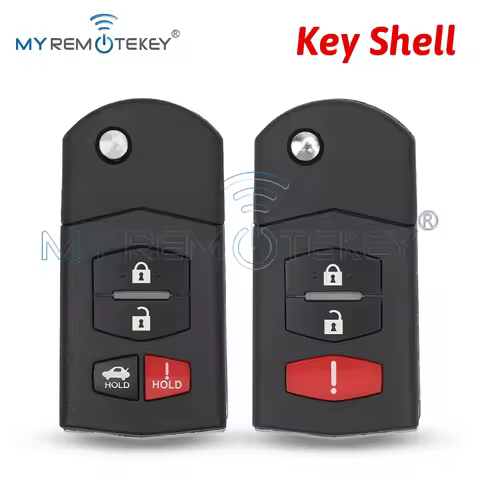 MYREMOTEKEY FCC SKE12501 BGBX1T478SKE125-01 Flip key shell case 3/4 button for Mazda 2 3 5 6 CX-7 CX