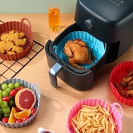 Reusable Silicone Air Fryer Pot Liner Air Fryers Oven Baking Tray Fried Chicken Basket Mat Round Airfryer Baking Liner Pizza Pan