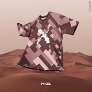 PIXEL ROUND NECK JERSEY BROWN 280gsm LYCRA