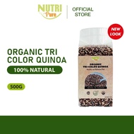 Nutri Pure Organic Tri Color Quinoa Premium Imported Grade 500g | Quinoa 3 Warna Imported from Boliv