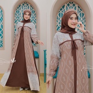 Kania Gamis Ceruty Premium mix Cinkle Import Best Seller Dress Rompi