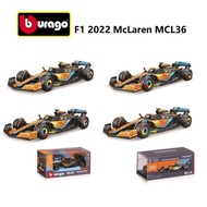 Bburago Bburago 1: 43 F1 2022 McLaren MCL36 No. 3 No. 4