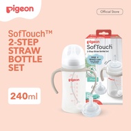 PIGEON SoftTouch 2-Step Straw Bottle Set 240ml Botol Susu Pigeon Botol Susu Baby