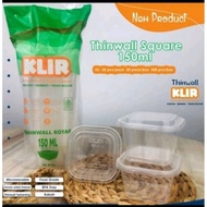 Thinwall Square 150ml /Thinwall Kotak 150 Ml/Cup Puding/Cup Dessert