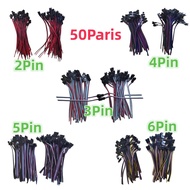 50Pair 2pin 3pin 4pin 5pin 6Pin Led Connector Male/female JST SM 2 3 4 5 6Pin Plug Connector Wire Cable for Led Strip Light Lamp