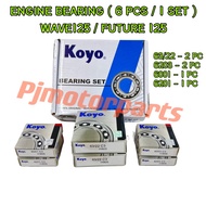 WAVE125 WAVE125-S WAVE125-X FUTURE (6 PCS / 1 SET)ENGINE BEARING C3 CRANKSHAFT GEAR BOX ENJIN FULL B