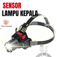 BM H25 Lampu Kepala LED – 6000 Lumens Sensor Gerakan Boleh Zoom Kalish Air IP65 Cas USB Type-C