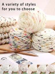 Jelly Bean Style Mohair Yarn Ball,Hand Made Spray Color Slub Wool Yarn Ball,Multicolor Speckled Moha