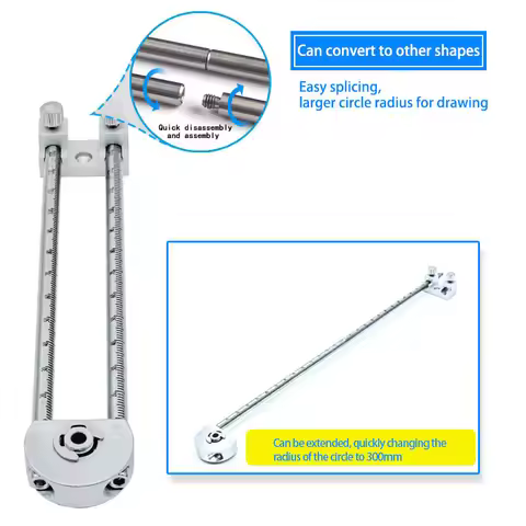 Woodworking Precise Scribe Adjustable Circle Drawing Ruler - Metric Marking Gauge Carpenter Scribe D