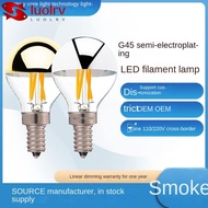 LUOLRV LED Light Bulb, semi-plated Warm White Crystal Light Bulb, 2023 E12/E14/E26/E27 2200K 2700K I