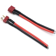 T plug Connector Male / Female Connector plug with 14 /18AWG Silicone Wire 100mm for RC Battery Cabl