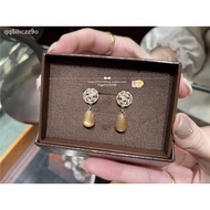 ☬☞ↂJapan purchasing direct mail agete 21 autumn retro leaves hollow pattern 10k earrings with earrin