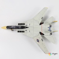 tooppcc] 1:72 Scale F-14 Tomcat Fighter Jet Model - White & Black ABS Plastic, 10.24inch Length new