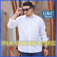 Kemeja Lelaki Saiz Besar Baju Putih Perniagaan Lelaki Pakaian Formal Lengan Panjang Longgar / Men's Plus Size White Shirt Long Sleeve Interview Shirt