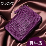 Genuine Genuine Leather Credit Card Card Holder Women's Zipper Bank Card Holder Cowhide Multi-card S