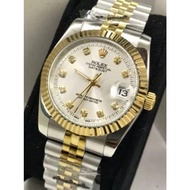 NEW ARRIVAL -Rolex- date just diamond stone quartz analog stylish stainless steel watches for men's 