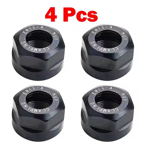 4pcs ER11 A Type Collet Clamping Nut Chuck Nut For ER Collet Milling CNC Chuck Holder CNC Lathe Mill