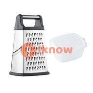 I know Professional Box Grater Stainless Steel with 4 Sides Best for Parmesan Cheese Vegetables Ging