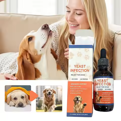 60ml Pet Nutritional Supplement Yeast Infection Relief Drops For Dog Cat Antipruritic Fur Health Imm