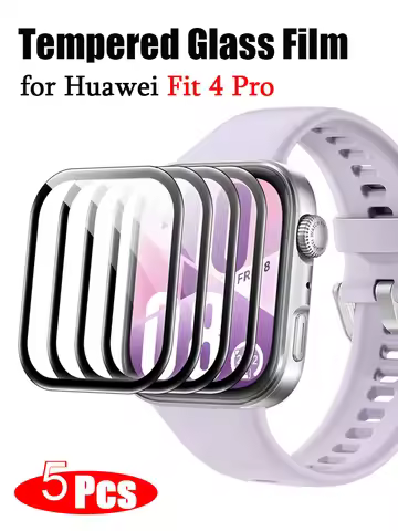 1-5 Pcs Tempered Glass Film For Huawei Watch fit 4 pro Accessories Soft Clear HD Screen Protector Hy