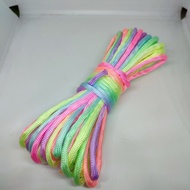 เชือกพาราคอร์ดสีรุ้ง Paracord 4mm แบ่งขาย 5-10 เมตร เชือกถักปลอกคอแมว