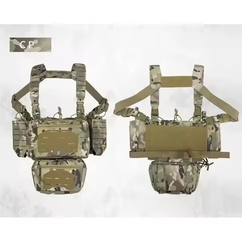Laser Cut Detachable Fight Chassis Chest Rig Molle Placard Tactical Vest With Magazine Pouch For Air