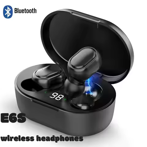 TWS Wireless Headphones Bluetooth Earphones E6S Wireless Bluetooth Headset Waterproof Noise Cancelli